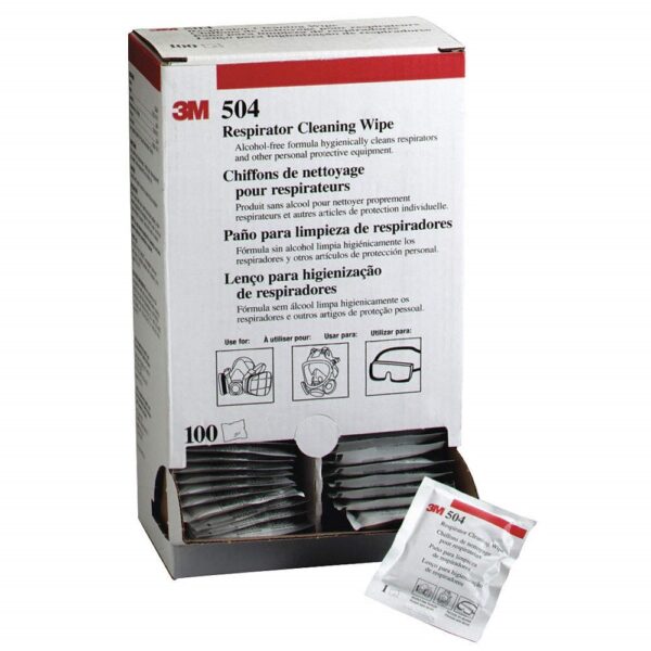 3M 504 RESPIRATOR CLEANING WIPE 02 3M 7502 HALF FACE SILICON REUSABLE RESPIRATORY PROTECTION KIT