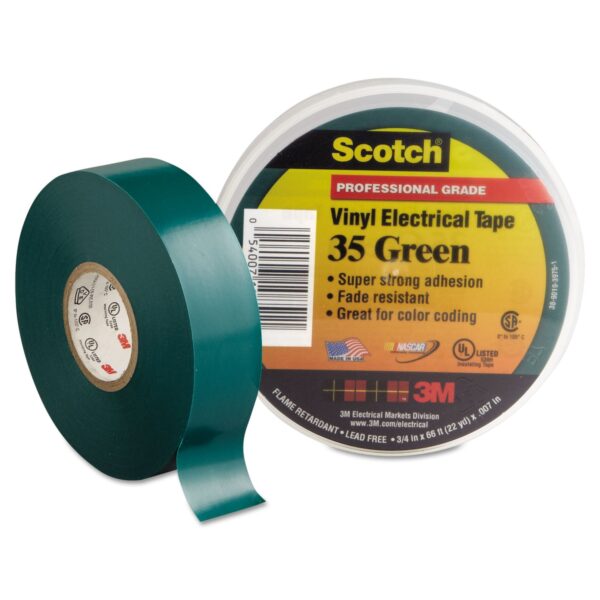 3M SCOTCH VINYL COLOR CODING ELECTRICAL TAPE 35 green 3M SCOTCH VINYL COLOR CODING ELECTRICAL TAPE 35 (Pack of 10)