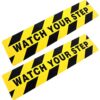 Watch your step1 Safety Track Yellow/Black, Tread 6″x24″ “Watch Your Step” 6 Pack